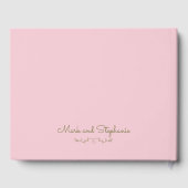 ブライトエレガントピンクフローラの結婚ゲストブック ゲストブック (裏面)