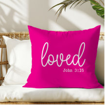 ブライトエレガントピンクラブ引用文装飾用クッション