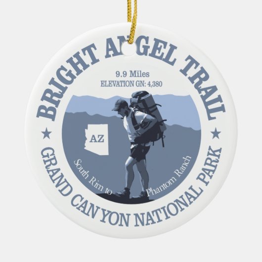 ブライトエンジェルトレイル(rd) セラミックオーナメント (正面)
