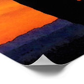 ブライトオレンジアリゾナデザートサンセットサグアーロカッティ ポスター (角)