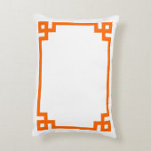 ブライトオレンジギリシャ鍵縁どモノグラム アクセントクッション (裏面(縦))
