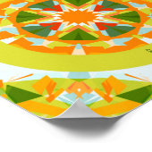 ブライトオレンジグリーンシャインブライトスターベビー子供部屋 ポスター (角)