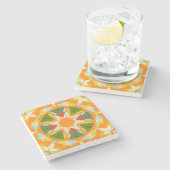 ブライトオレンジグ鮮やかリーンスターキッチェ ストーンコースター (横)