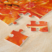 ブライトオレンジゲルベラデイジーマクロ写真 ジグソーパズル (側面)