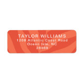 ブライトオレンジシンプル色トロピカルパーム ラベル (正面)