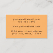 ブライトオレンジタンベージュレインボーホログラフ 名刺 (裏面)