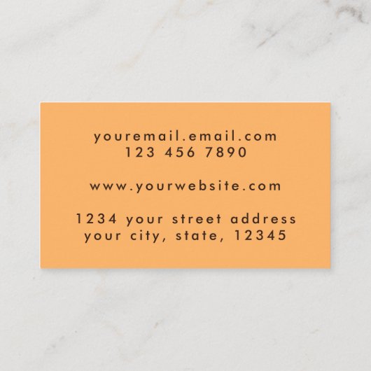 ブライトオレンジタンベージュレインボーホログラフ 名刺 (裏面)