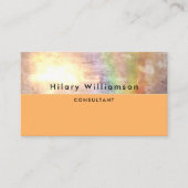 ブライトオレンジタンベージュレインボーホログラフ 名刺 (正面)