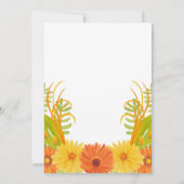 ブライトオレンジデイジー男の赤ちゃん異教式 招待状 (裏面)