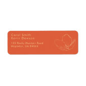 ブライトオレンジヴェローナサンセット差出人住所 ラベル (正面)