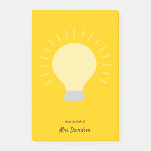 ブライトオレンジ先生電球 ポストイット (正面)