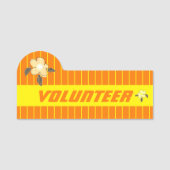 ブライトオレンジ簡単ボ読ランティア 名札 (正面)