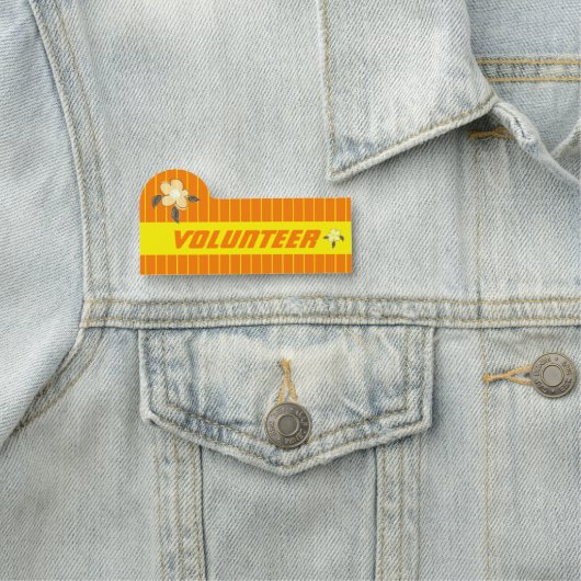 ブライトオレンジ簡単ボ読ランティア 名札 (インサイチュ)