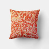 ブライトオレンジ赤秋秋の動物林の鹿 クッション (裏面)