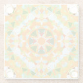 ブライトオレンジ鮮やかグリーンスターボーホマクシマリスト ガラスコースター (裏面)