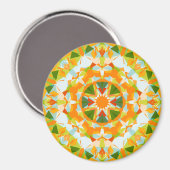 ブライトオレンジ鮮やかグリーンスターボーホマクシマリスト マグネット (正面/裏面)