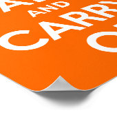 ブライトオレンジKeep Calm and Carry On ポスター (角)