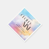 ブライトオンクラウド9パステルカラフルブライダルシャワー スタンダードカクテルナプキン (角)