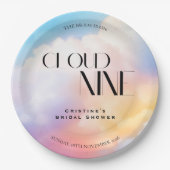 ブライトオンクラウド9パステルカラフルブライダルシャワー ペーパープレート (正面)