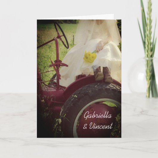 ブライトオントラクターカントリーファーム結婚ズ 招待状 (正面)