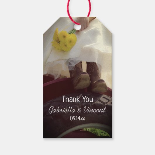 ブライトオントラクターカントリーファーム結婚式の引き出物ラベル ギフトタグ (正面)