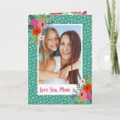 ブライトカスタムフローラ母の日の写真カード カード (正面)