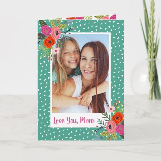 ブライトカスタムフローラ母の日の写真カード カード (正面)