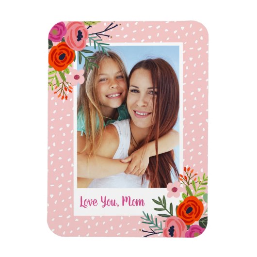 ブライトカスタムフローラ母の日写真 マグネット (縦)