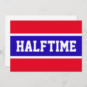 ブライトカッコいいブルーレッドスポーツハーフタイムストライプ文字 (正面/裏面)