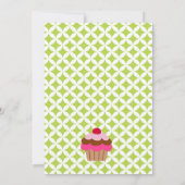 ブライトカップケーキ1st誕生日パーティの招待状 招待状 (裏面)