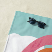 ブライトカラフルおもしろいレインボーネームビーチタオル ビーチタオル (インサイチュ)