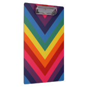 ブライトカラフルとシェブロンレトロレインボー クリップボード (右)