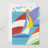 ブライトカラフルアーポップ・アートのトスタイル誕生日シルボーツ 招待状 (裏面)