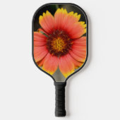ブライトカラフルオレンジガイラディアヒマワリフローラ ピックルボールラケット (正面)