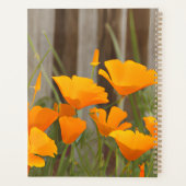 ブライトカラフルカリフォルニアポピーパーソナライズされたズ プランナー手帳 (裏面)