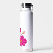 ブライトカラフルガーデンコスモス花カスタム咲き ウォーターボトル (背面)