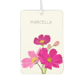 ブライトカラフルガーデンコスモス花カスタム咲き カーエアーフレッシュナー (正面)