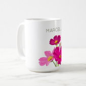 ブライトカラフルガーデンコスモス花カスタム咲き コーヒーマグカップ (正面左)