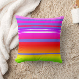 ブライトカラフルクリエイティブ ストライプの クッション
