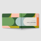 ブライトカラフルグルーヴィレトロアーチエイジ誕生日 ゲストブック (全面)