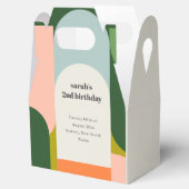 ブライトカラフルグルーヴィレトロアーチエイジ誕生日 フェイバーボックス (オープン)