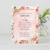 ブライトカラフルコーラルピーチフローラ招待状 招待状 (スタンド正面)