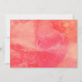 ブライトカラフルコーラルピーチフローラ招待状 招待状 (裏面)