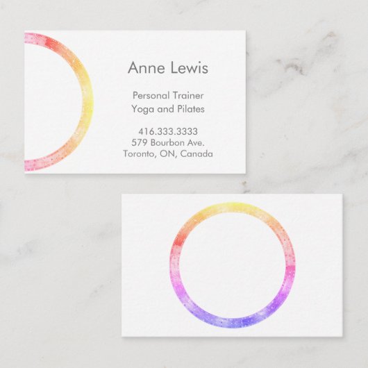 ブライトカラフルサークルマンダラ名刺 名刺 (正面/裏面)