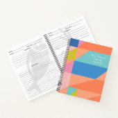 ブライトカラフルジオメトリックオレンジカスタムレシピ ノートブック (内部)