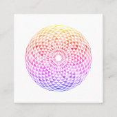 ブライトカラフルスクエアマンダラビジネスカード スクエア名刺 (裏面)