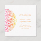 ブライトカラフルスクエアマンダラビジネスカード スクエア名刺 (正面)