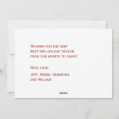 ブライトカラフルストライプズホリデーフラットカード シーズンカード (裏面)