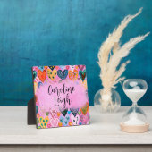 ブライトカラフルハートパーソナライズされた子供部屋 フォトプラーク (インサイチュ)