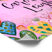 ブライトカラフルハートパーソナライズされた子供部屋 ポスター (角)